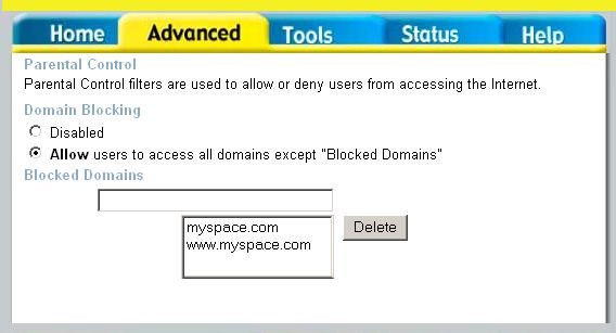 domain blocking with a router