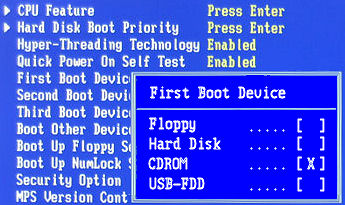 Selecting a boot device