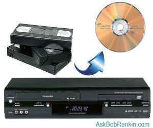 What are the advantages of a combination VHS and DVD player?