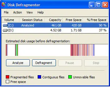 How do you defragment a hard drive?