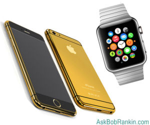 Gold iPhone 6 and Apple Watch