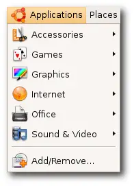 Ubuntu software apps menu