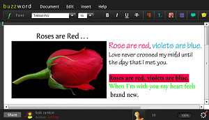 Buzzword online word processor