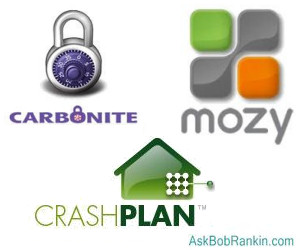 Carbonite, Mozy or CrashPlan