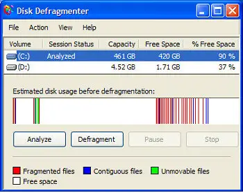 windows 10 defrag hard drive