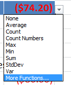 Total a Row in Excel