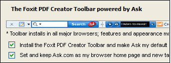 Foxit Reader / Ask Toolbar