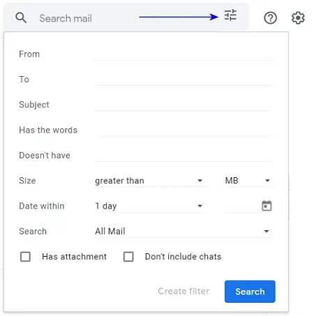Creating a Gmail Filter