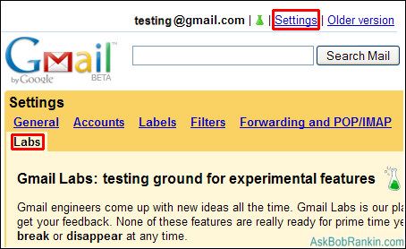 Gmail labs
