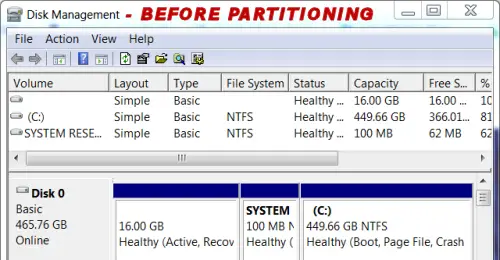 Create Windows 10 partition