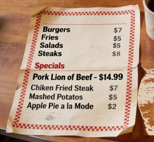 Fun with Words - Pork Lion of Beef