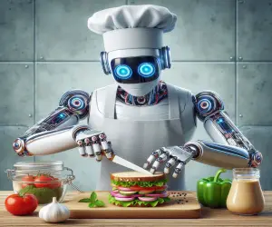 robot making sandwich