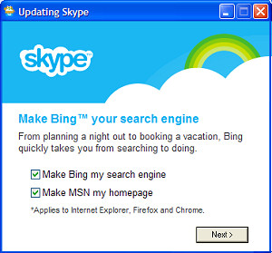 Skype / Bing foistware