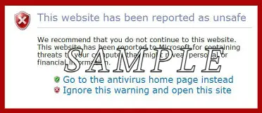 unsafe website warning