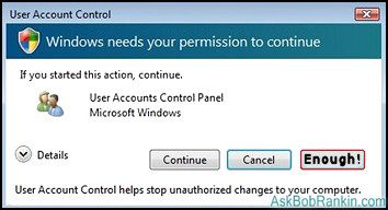 Disable Vista UAC