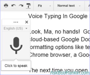 Voice Typing in Google Docs