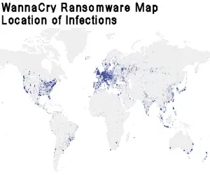 wannacry infection map