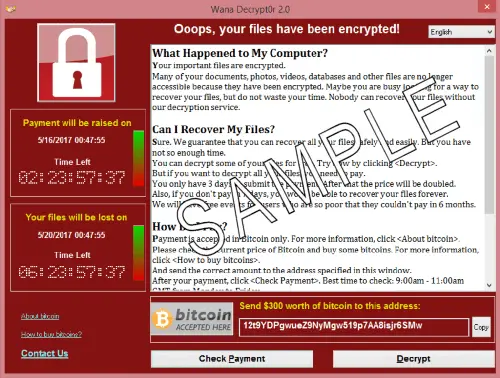 wannacry infection