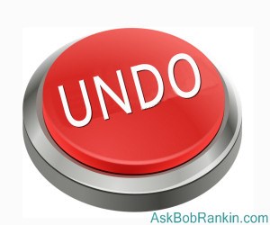 Windows 10 UNDO Button