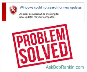 Windows Update Problem Solved