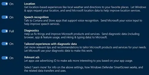 Windows 10 Privacy Controls