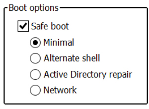 Windows 10 Safe Mode options