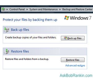Windows 7 Backup and Restore
